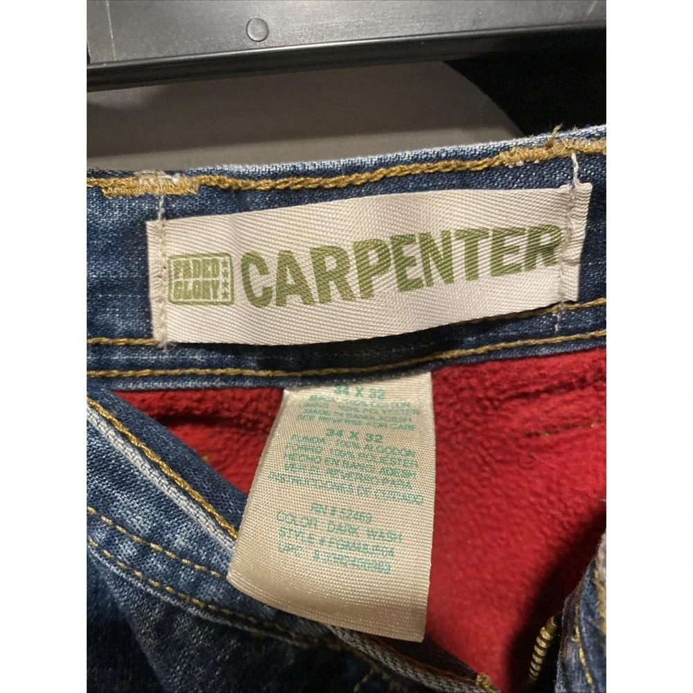 VINTAGE Faded Glory Carpenter Jeans 34x32 Lined